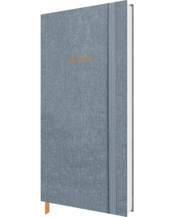 Charcoal Soft Touch Slim Diary 2024