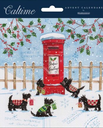 Christmas Post Scotties Mini Advent Card