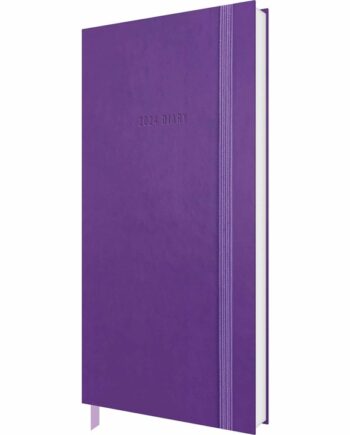 Purple Soft Touch Slim Diary 2024