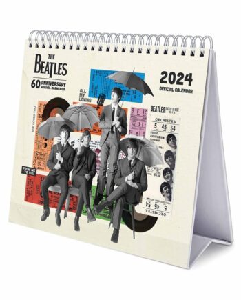 The Beatles Easel Desk Calendar 2024